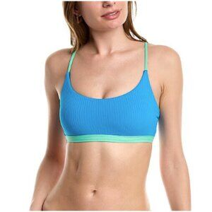 VYB | NWT Piper Soft Bikini Top in Bright Neon Blue/Green Size Large